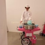 Carros de algodón de azúcar para presentación de nueva colonia Bebes & Mamas
