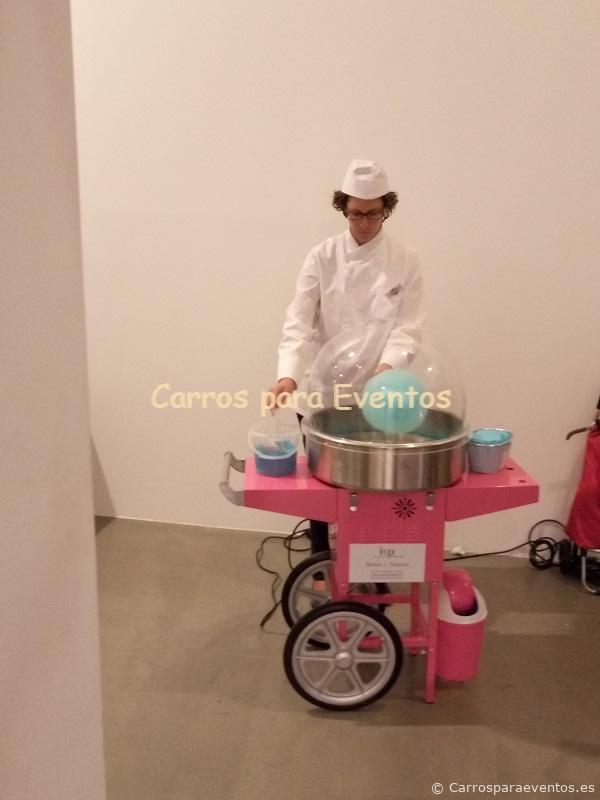 Carros de algodón de azúcar para presentación de nueva colonia Bebes & Mamas